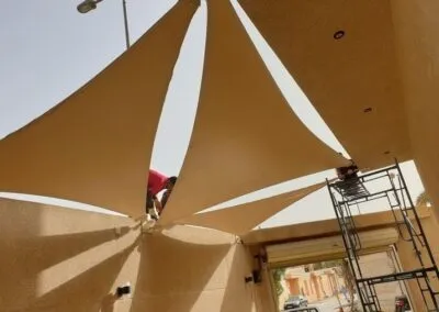 افضل تركيب مظلات شد إنشائي في شمال الرياض