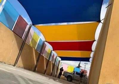 افضل تركيب مظلات شد إنشائي في شمال الرياض
