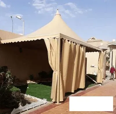 احدث تركيب مظلات هرمية في شمال الرياض 
