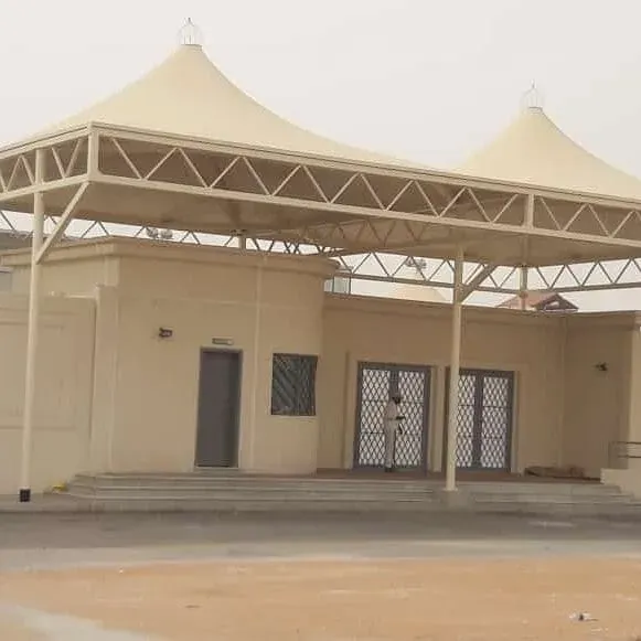 احدث تركيب مظلات هرمية في شمال الرياض 