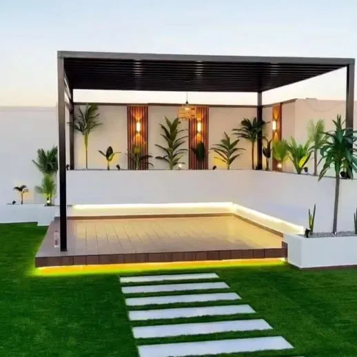 تركيب مظلات وبرجولات لكسان حي النرجس والياسمين بالرياض 