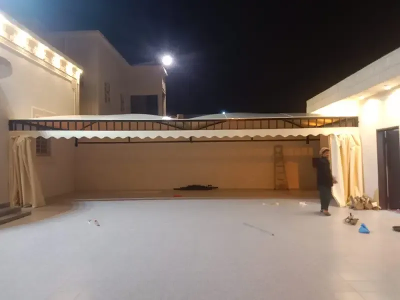 مظلات سيارات مواقف رخيصة حي الرمال بالرياض 