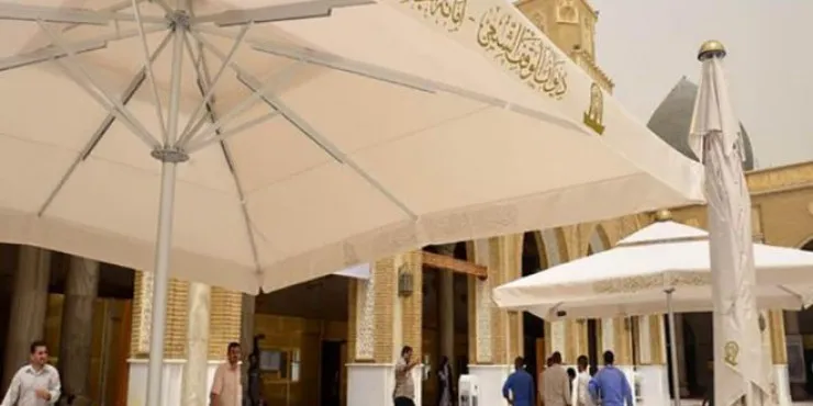 تركيب مظلات المساجد والمشاريع في حي النخيل بالرياض