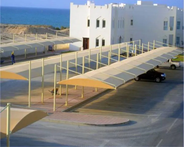 تركيب مظلات المساجد والمشاريع في حي النخيل بالرياض