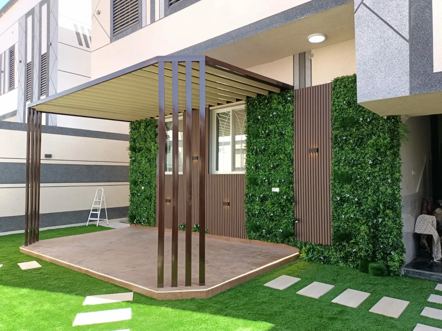 أفكار تصميم جلسات وشلالات حدائق حي الدرعية 
