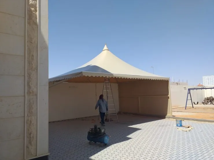 افضل تركيب مظلات هرمية حديثة لعام 2026في شمال الرياض