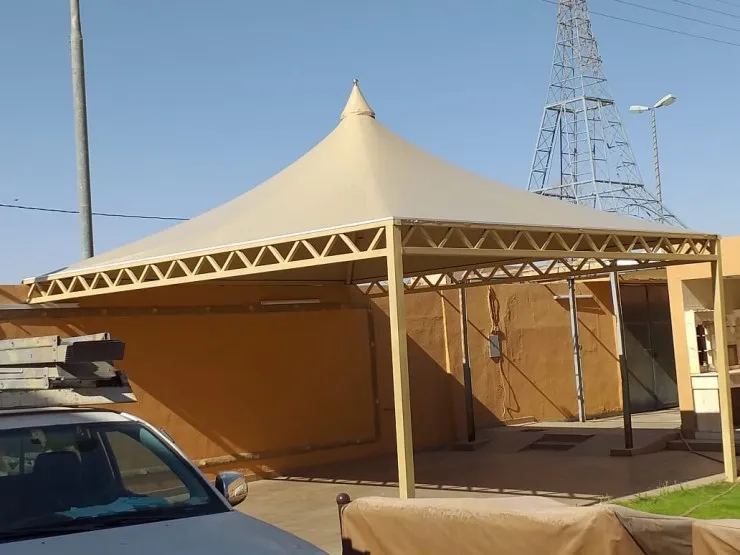 افضل تركيب مظلات هرمية حديثة لعام 2026في شمال الرياض